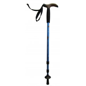 Hiking Stick Cork  'T' Grip Handle Navy